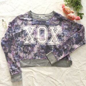 Aéropostale Purple Floral Sweatshirt